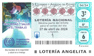 Lotería Angelita. Sorteo de Lotería Nacional. Sábado, 27 de Abril del 2024