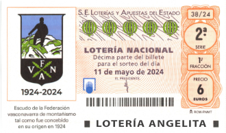Lotería Angelita. Sorteo de Lotería Nacional. Sábado, 11 de Mayo del 2024