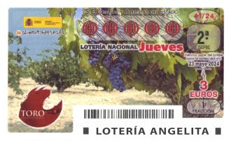 Lotería Angelita. Sorteo del Jueves. Jueves, 23 de Mayo del 2024