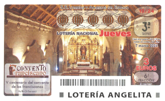Lotería Angelita. Sorteo del Jueves. Jueves, 07 de Marzo del 2024